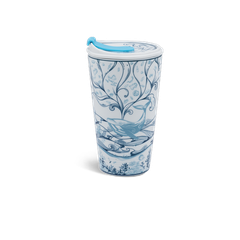 Ly sứ dưỡng sinh 0.48 L (K1) + nắp ống hút - Biển xanh
