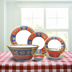 Bộ đồ ăn 6 người 30 sản phẩm - Tulip - Trống Đồng 2