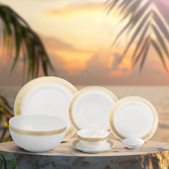 Bộ đồ ăn 6 người 32 sản phẩm - Sago - Hoa Hồng