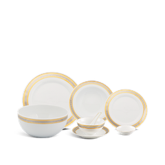 Bộ đồ ăn 6 người 32 sản phẩm - Sago - Hoa Hồng