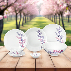 Bộ đồ ăn 36 sản phẩm - Daisy - Cỏ Tím