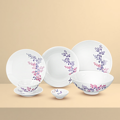 Bộ đồ ăn 36 sản phẩm - Daisy - Cỏ Tím