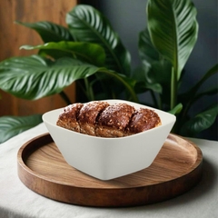 Tô vuông loe 23 cm vuông Lys Trắng Ngà