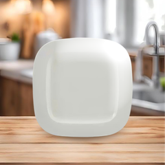Dĩa vuông cạn 17 cm - Vuông Lys - Trắng Ngà