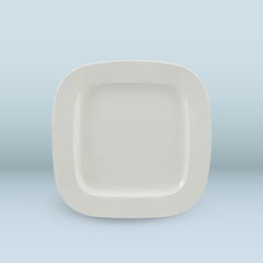 Dĩa vuông cạn 17 cm - Vuông Lys - Trắng Ngà