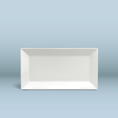 Dĩa chữ nhật lá 25 x 17 cm - Daisy Lys - Trắng Ngà