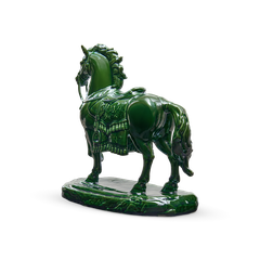 Tượng Bảo Mã 23.9 cm - Tượng - Lưu Ly Xanh