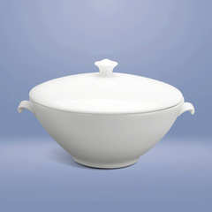 Thố 1.0 L + nắp - Daisy Lys - Trắng Ngà