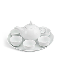 Bộ trà 0.3L Mẫu Đơn - Trắng