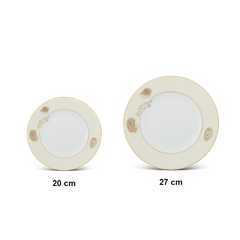 Dĩa tròn 20cm - Camellia - Hương Biển Kem