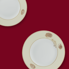Dĩa tròn 20cm - Camellia - Hương Biển Kem