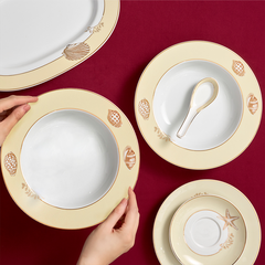 Dĩa tròn 20cm - Camellia - Hương Biển Kem