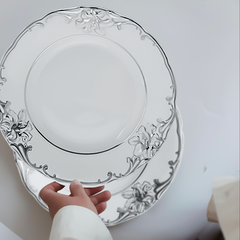 Dĩa tròn 20cm - Đài Các - Trang trí Bạch Kim