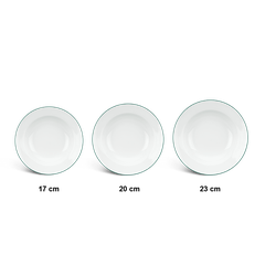 Dĩa súp 17cm - Jasmine - Chỉ Xanh Lá