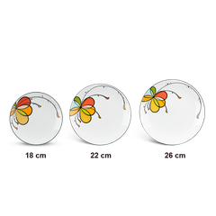Dĩa tròn ảo 18cm - Daisy - Bóng Bay
