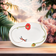 Dĩa Oval 32 cm - Camellia - Kết Duyên