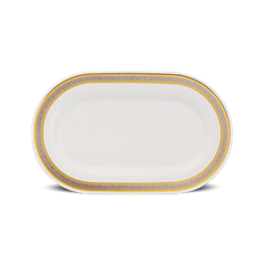 Dĩa Oval 34 cm - Sago - Hoa Hồng