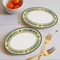 Dĩa oval 37 cm - Hoàng Cung - Hoàng Liên