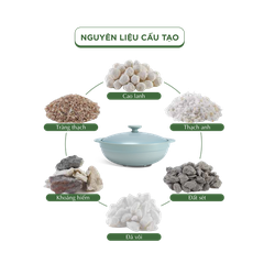 Nồi dưỡng sinh Luna (Nồi cạn) 2.0 L + nắp (CK) - Màu Xám 2