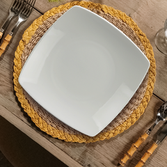 Dĩa vuông ảo 21 cm - Misc Assortment - Trắng