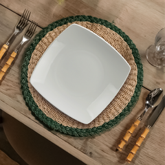 Dĩa vuông ảo 21 cm - Misc Assortment - Trắng