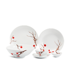 Bộ đồ ăn 36 sản phẩm - Daisy - Hồng Mai