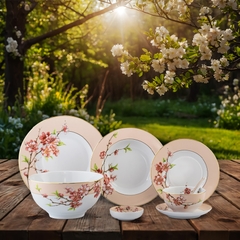 Bộ đồ ăn 23 sản phẩm (B) - Camellia - Hoa Đào