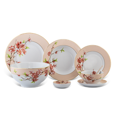 Bộ đồ ăn 23 sản phẩm (B) - Camellia - Hoa Đào