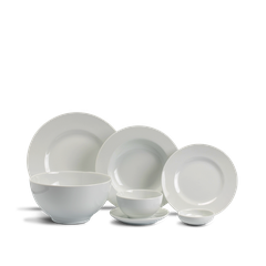 Bộ đồ ăn 6 người 25 sản phẩm - Camellia - Trắng