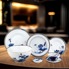 Bộ đồ ăn 30 sản phẩm - Hoàng Cung - Sen Vàng