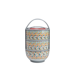 Hộp dưỡng sinh 3 tầng 12.5 cm - Mosaic