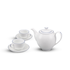 Bộ trà 0.5L - Camellia - Chỉ Xanh Dương