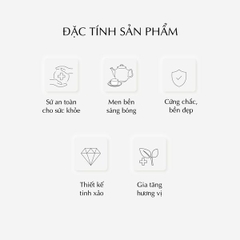 Bộ trà 0.65 L - Hoàng Cung - Sen Ngọc Bích
