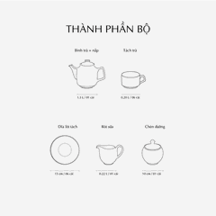 Bộ trà 1.3 L - Hoàng Cung - Cẩm Tú