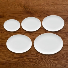 Dĩa elip 21cm - Camellia - Trắng