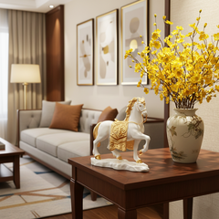 Tượng ngựa Hoàng Gia - Tượng - Trang trí Vàng