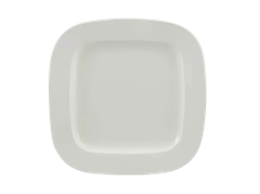 Dĩa vuông cạn 17 cm - Vuông Lys - Trắng Ngà