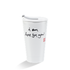 Ly sứ dưỡng sinh 0.48 L (K1) + nắp ống hút - Dưỡng Sinh - Trắng - C3