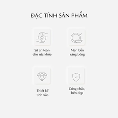 Bộ đồ ăn Âu-Á 45 sản phẩm - Đài Các - Trang Trí Bạch Kim