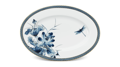 Dĩa oval 37 cm - Hoàng Cung - Sen Vàng
