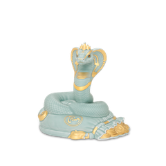 Tượng Rắn Thanh Xà 17cm - Men Ngọc Sương Mờ (vàng) (N)