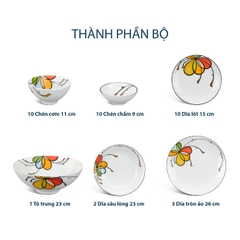 Bộ đồ ăn 36 sản phẩm - Daisy - Bóng Bay