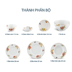 Bộ đồ ăn 6 người 25 sản phẩm - Camellia - Cát Tường