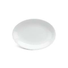 Dĩa Oval 28 cm - Mẫu Đơn IFP - Trắng Ngà