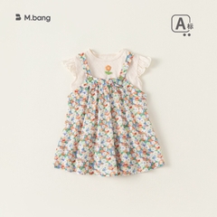 Váy bé gái Mbang 2 chi tiết vải nhẹ thoáng mát, Yếm bé gái Mbang 2 chi tiết vải nhẹ mát