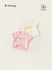 Quần áo bé gái Mbang cộc tay cho bé chất liệu thoáng mát siêu cute cho bé, Quần áo bé gái Mbang xinh xắn