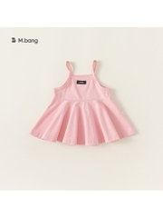 Áo hai dây bé gái Mbang chất cotton siêu mát, Áo hai dây bé gái Mbang màu hồng xinh xắn