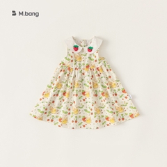 Váy bé gái mùa hè Mbang có cổ hàng thiết kế xinh xắn, Váy bé gái mùa hè Mbang hoạ tiết xinh xắn