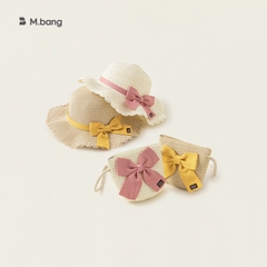 Set túi mũ cho bé gái Mbang màu vàng hồng xinh xắn