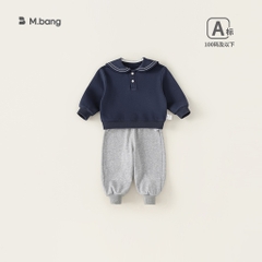 Bộ quần áo nỉ cho bé gái Mbang chất siêu mềm ấm